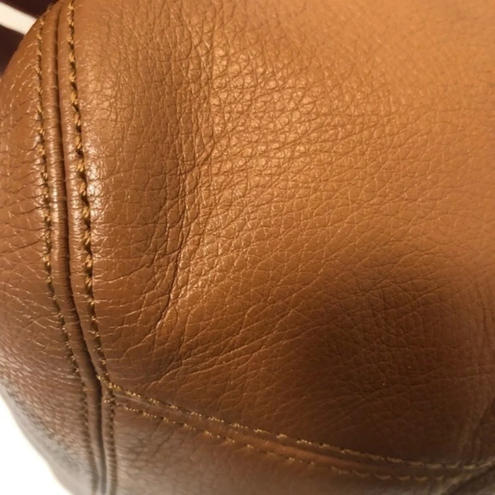 Michael kors brown leather triple compartment bag